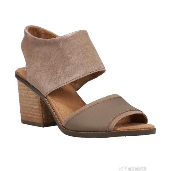 Toms Majorca Suede Block Sandals - Picture 1 of 9